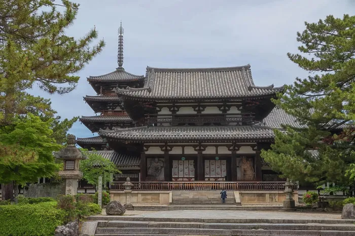 Framed Print : Horyu-j pagoda and shrine in Nara, Japan