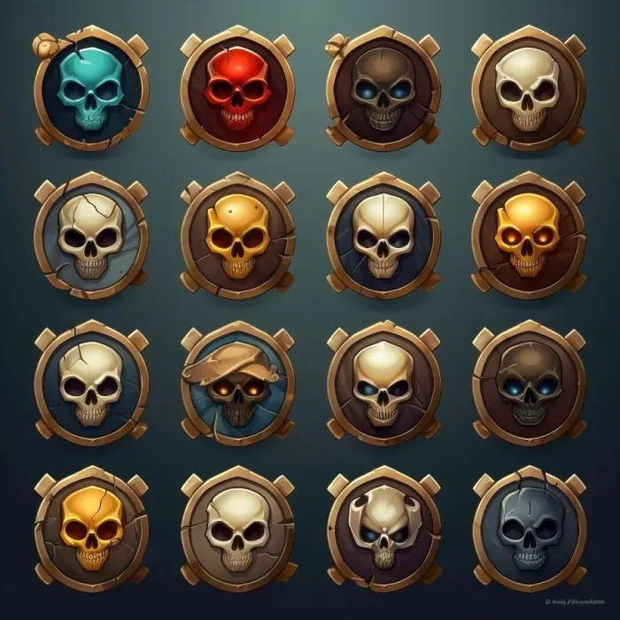 Framed Print : human skull death game ai generated