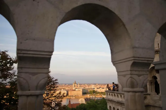 Framed Print : HUNGARY, Budapest. View from Fisherman's Bastion, Castle Hill Framed Print : HUNGARY, Budapest. View from Fisherman's Bastion, Castle Hill
