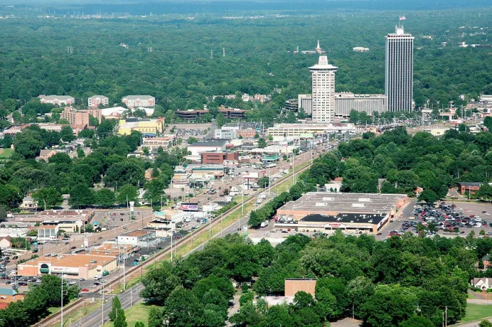 Framed Print : Ibank and Clark Tower Near University of Memphis
