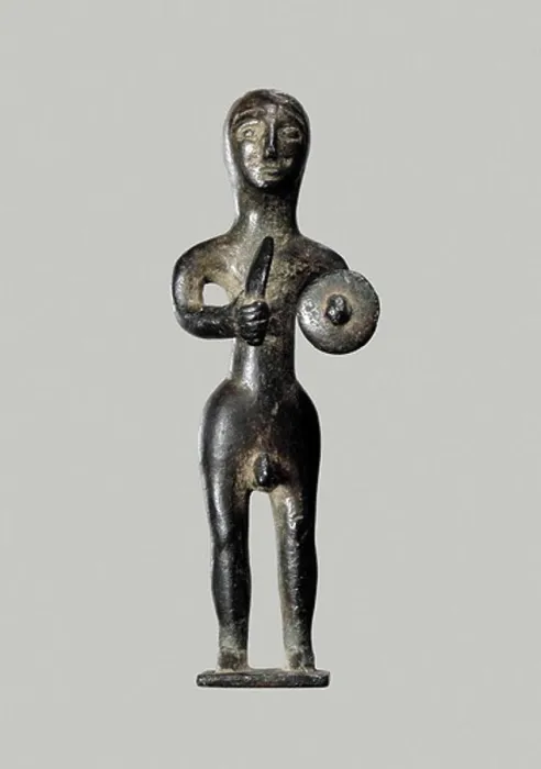 Framed Print : Iberian ex-voto: Warrior. 3rd BC Framed Print : Iberian ex-voto: Warrior. 3rd BC