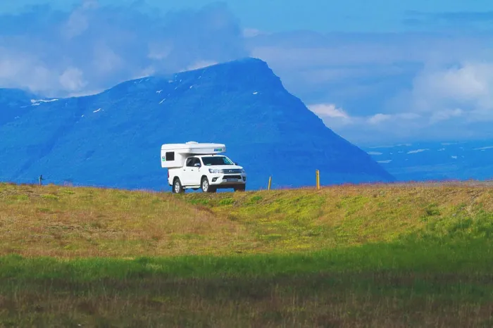 Framed Print : Iceland, tour with an equipped vehicle