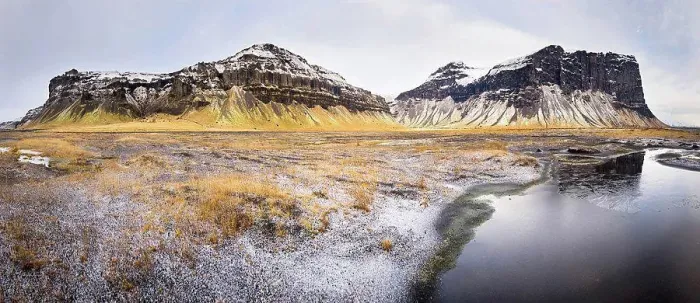 Framed Print : Iceland, winter landscape