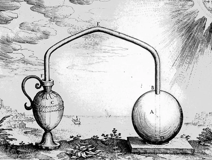 Framed Print : Illustration demonstrating the expansion of air by heat designed by Philo of Byzantium Framed Print : Illustration demonstrating the expansion of air by heat designed by Philo of Byzantium