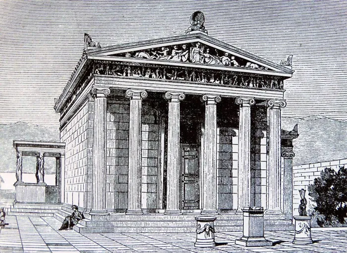 Framed Print : Illustration depicting the Erechtheion or Erechtheum Framed Print : Illustration depicting the Erechtheion or Erechtheum