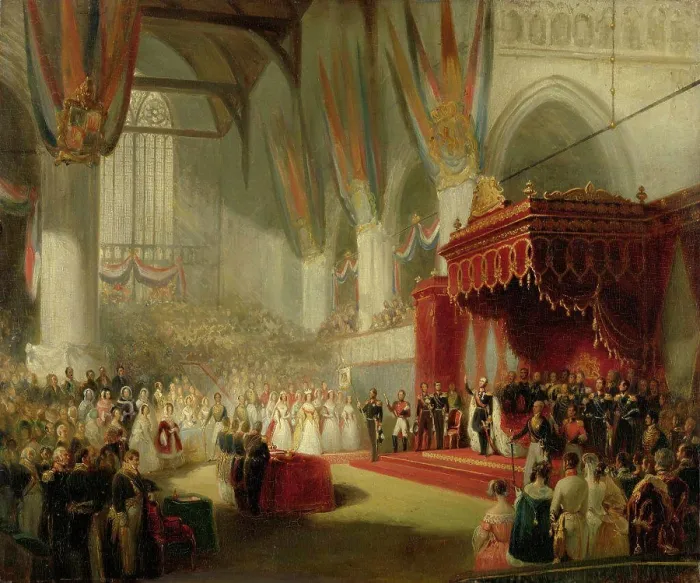 Framed Print : The Inauguration of King William II in the Nieuwe Kerk in Amsterdam
