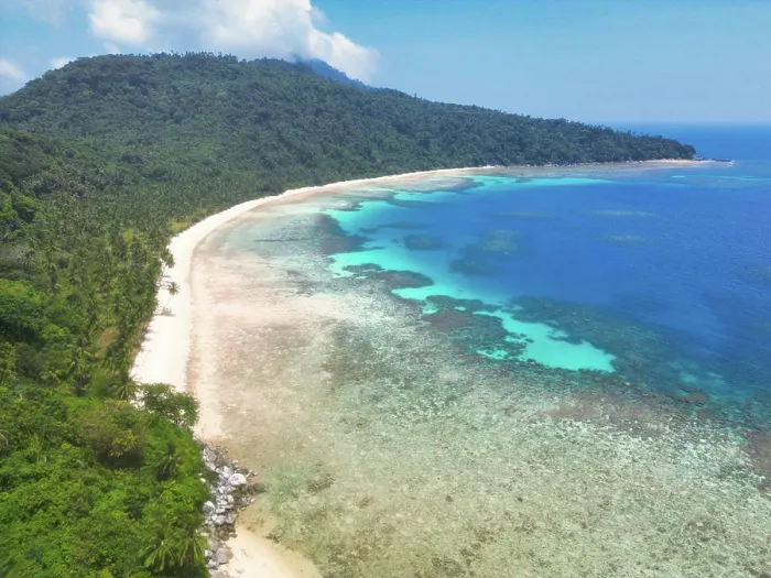 Framed Print : Indonesia Anambas Islands - Drone view Telaga Island Framed Print : Indonesia Anambas Islands - Drone view Telaga Island