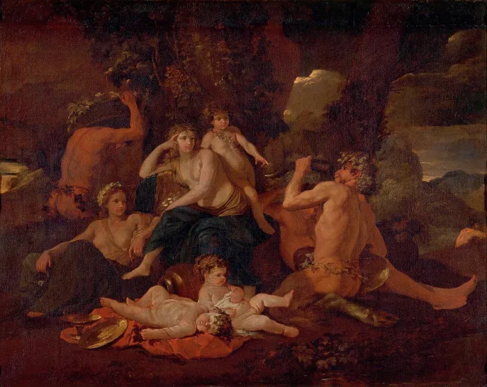 Framed Print : The Infancy of Bacchus by Poussin