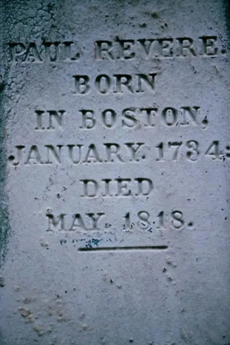 Framed Print : Inscription on Paul Revere's Grave, Boston, Massachusetts, USA Framed Print : Inscription on Paul Revere's Grave, Boston, Massachusetts, USA