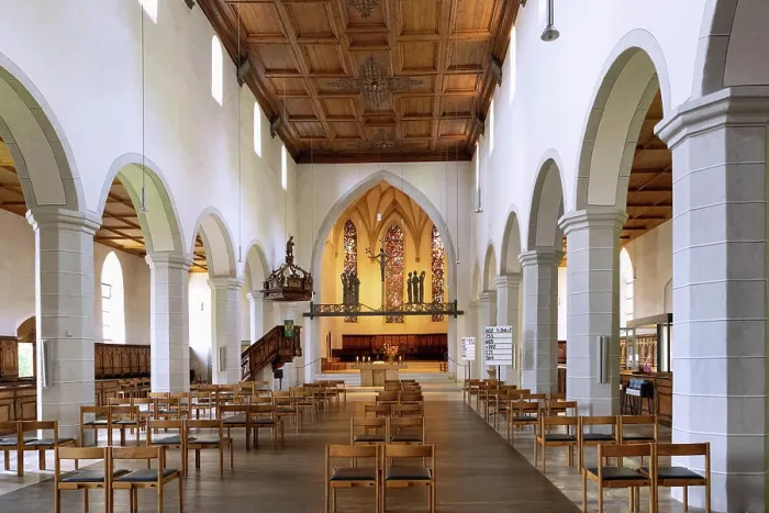 Framed Print : Interior of the Protestant Nikolaikirche in Isny in the Westallgäu in Baden-Württemberg in Germany Framed Print : Interior of the Protestant Nikolaikirche in Isny in the Westallgäu in Baden-Württemberg in Germany