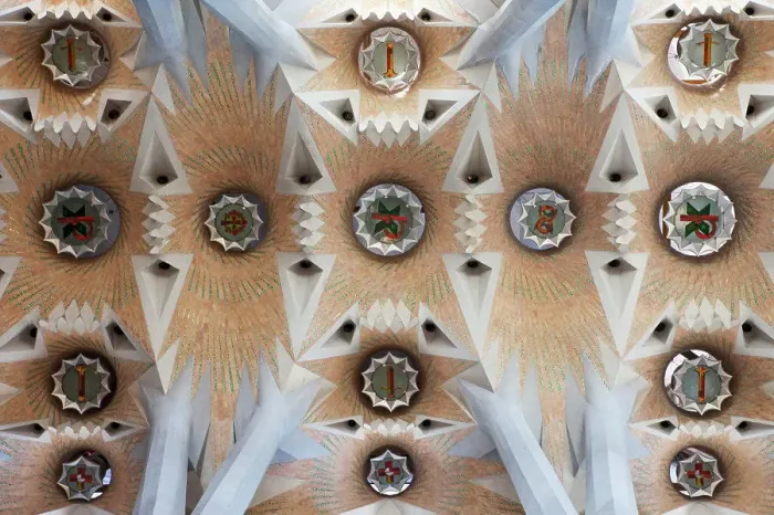 Framed Print : Interiors of a church, Sagrada Familia, Barcelona, Catalonia, Spain