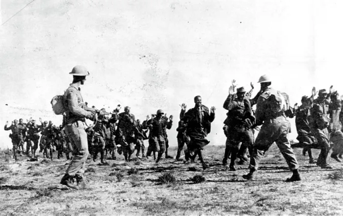 Framed Print : Italians Surrender to British in Tunisia Framed Print : Italians Surrender to British in Tunisia
