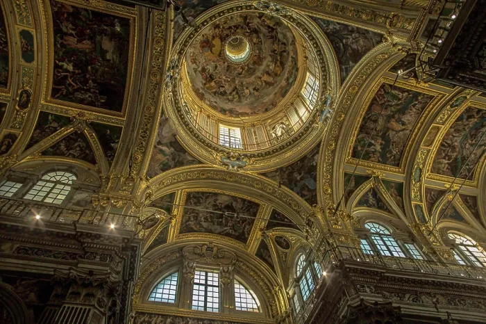 Framed Print : Italy, Liguria, Genoa, vaulted ceiling of San Lorenzo cathedral at the intersection of the 2 naves and the transept Framed Print : Italy, Liguria, Genoa, vaulted ceiling of San Lorenzo cathedral at the intersection of the 2 naves and the transept