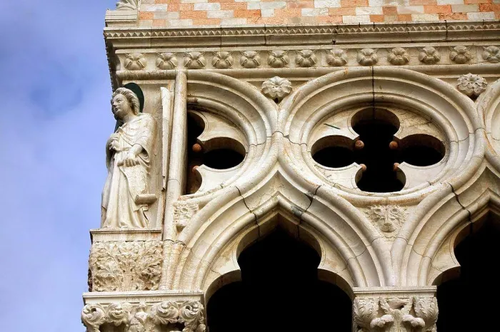 Framed Print : Italy, Veneto, Venice; Detail from the Palazzo dei Dogi Framed Print : Italy, Veneto, Venice; Detail from the Palazzo dei Dogi