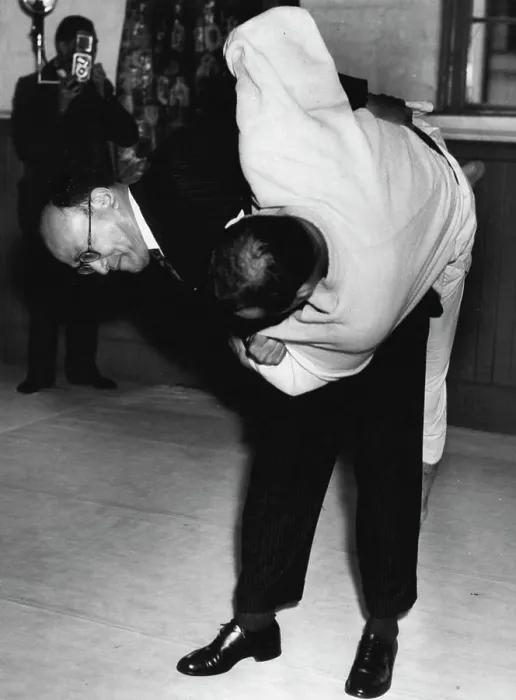Framed Print : Japanese Ambassador In Judo Tussle -- The Japanese Ambassador to Great Britain Framed Print : Japanese Ambassador In Judo Tussle -- The Japanese Ambassador to Great Britain