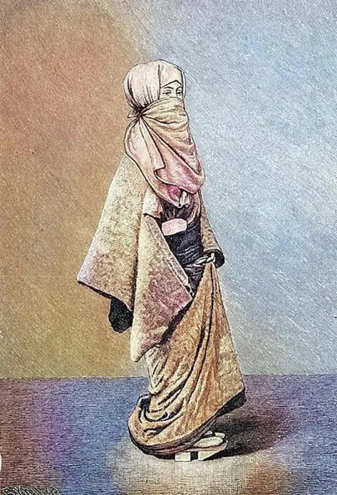 Framed Print : Japanese Women's Life, Winter Clothing of a Japanese Woman Framed Print : Japanese Women's Life, Winter Clothing of a Japanese Woman