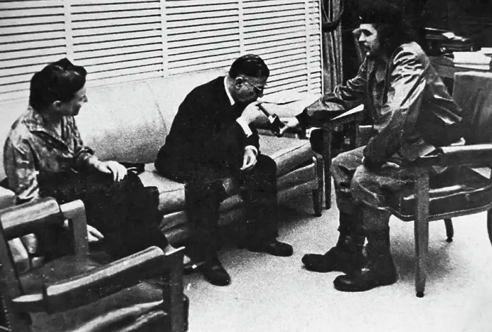 Framed Print : Jean-Paul Sartre, Che Guevara E Simone De Beauvoir