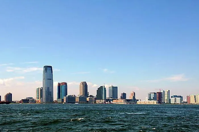 Framed Print : Jersey City Skyline and Hudson River, Jersey City, USA, North America