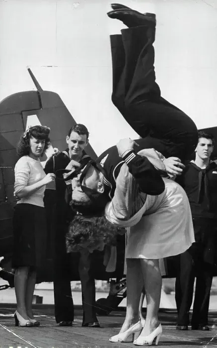 Framed Print : ***** Joan McCann threw her sailor partner as only ***** hepcats could Framed Print : ***** Joan McCann threw her sailor partner as only ***** hepcats could