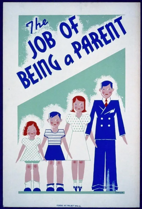 Framed Print : The job of being a parent circa 1939 Framed Print : The job of being a parent circa 1939