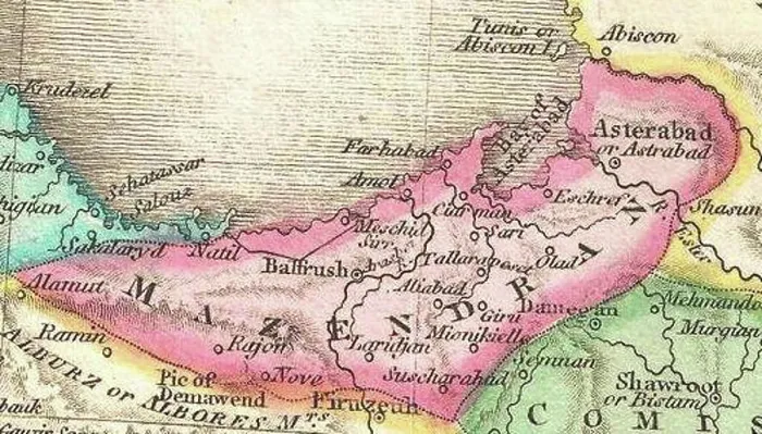 Framed Print : John Pinkerton. Map of Persia. 1818.I. Mazendaran Framed Print : John Pinkerton. Map of Persia. 1818.I. Mazendaran