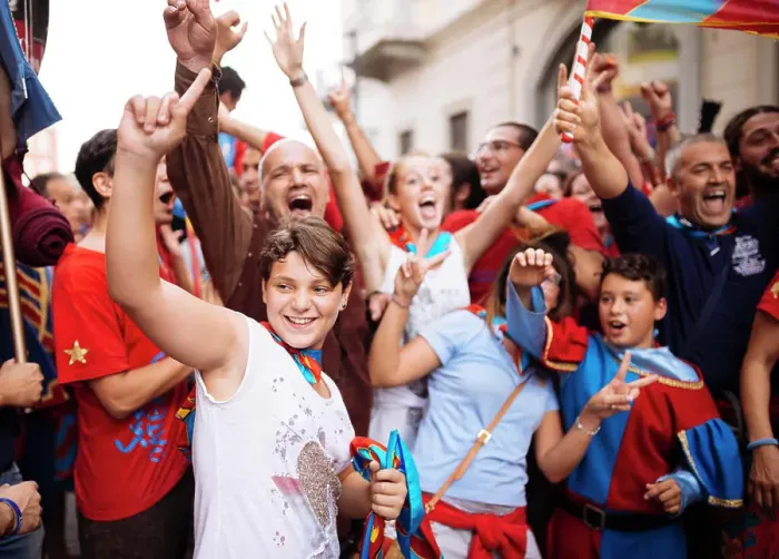 Framed Print : Joyful crowd celebrating a victory on the streets Framed Print : Joyful crowd celebrating a victory on the streets