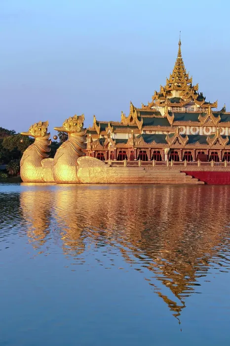 Framed Print : The Karaweik - a replica of a Burmese Royal Barge on Kandawgyi Lake in Yangon in Myanmar Framed Print : The Karaweik - a replica of a Burmese Royal Barge on Kandawgyi Lake in Yangon in Myanmar