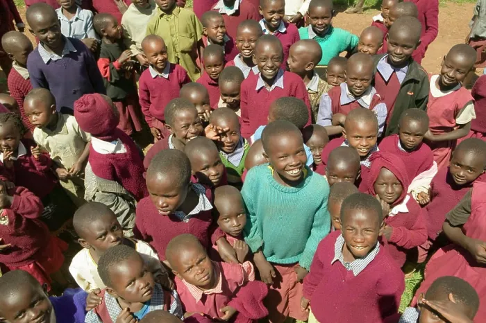 Framed Print : Karimba School with smiling school children in North Kenya, Africa Framed Print : Karimba School with smiling school children in North Kenya, Africa