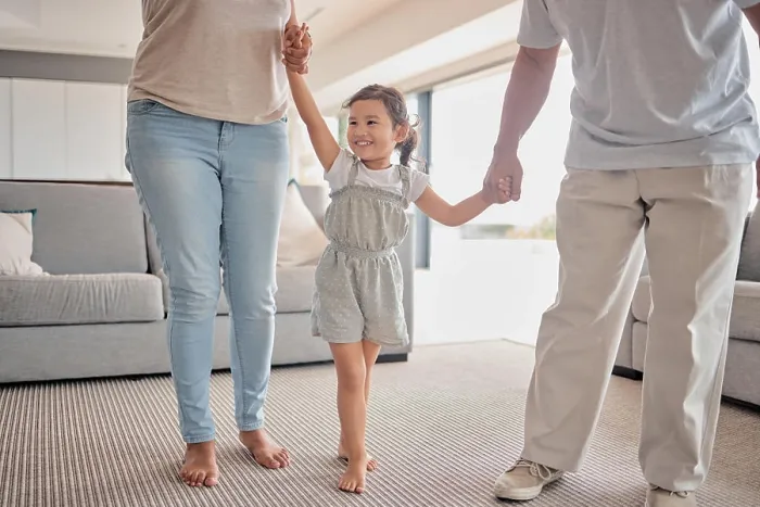 Framed Print : Kids, family and love with a girl