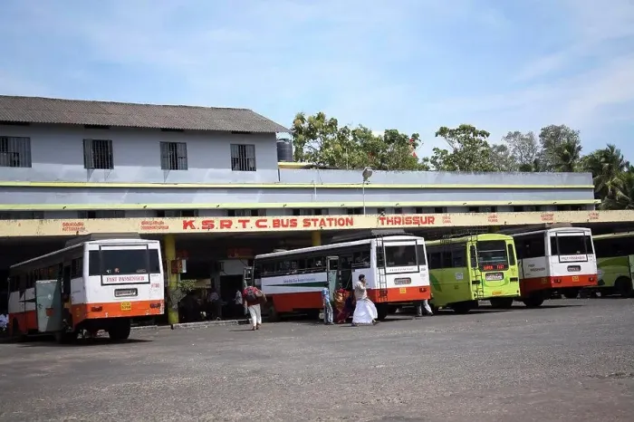 Framed Print : KSRTC bus station or Kerala State Road Transport Corporation Bus Station ; Thrissur ; Kerala ; India Framed Print : KSRTC bus station or Kerala State Road Transport Corporation Bus Station ; Thrissur ; Kerala ; India