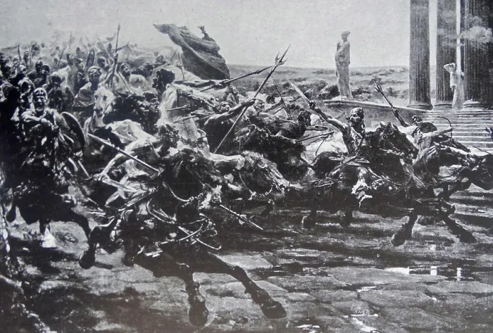 Framed Print : La invasion de los bárbaros 1887