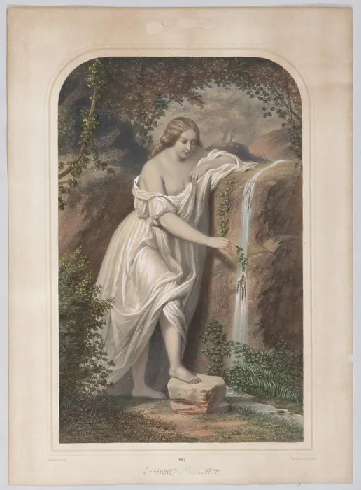Framed Print : La Source ca. 1842-71 C. Derancourt Framed Print : La Source ca. 1842-71 C. Derancourt