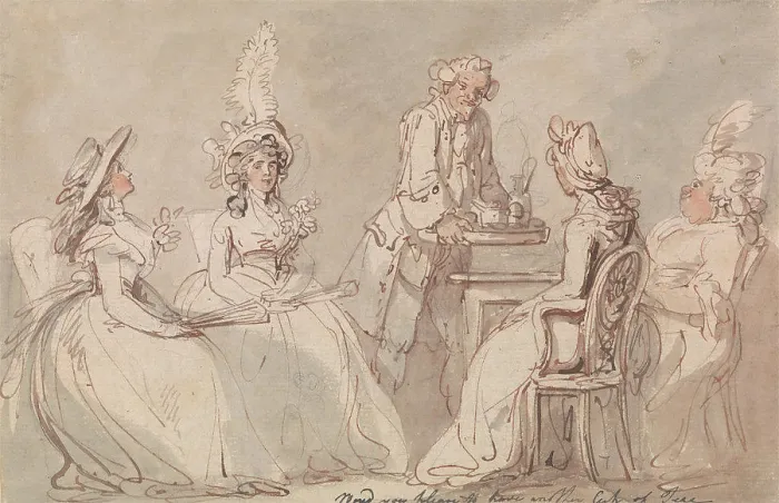 Framed Print : Ladies at Tea, Thomas Rowlandson Framed Print : Ladies at Tea, Thomas Rowlandson
