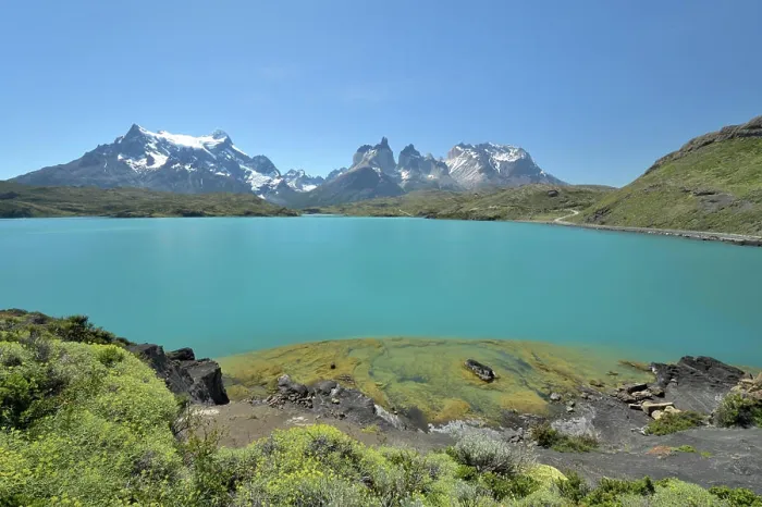 Framed Print : Lago Pehoe and view of Cerro Paine Grande Framed Print : Lago Pehoe and view of Cerro Paine Grande