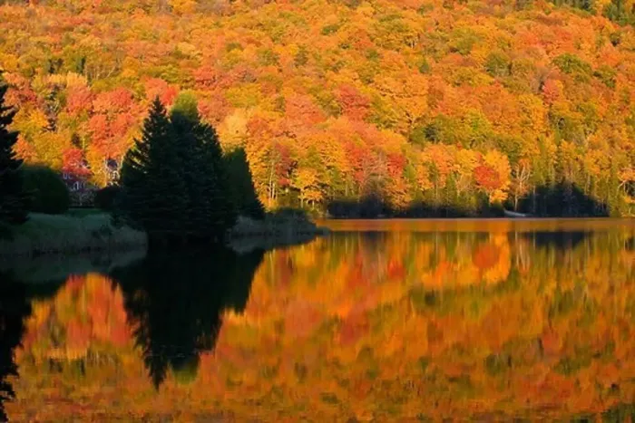 Framed Print : Lake at Dixville Notch in autumn, New Hampshire, USA