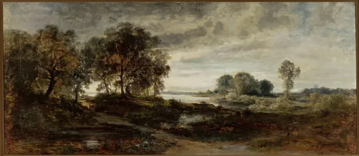Framed Print : Landscape of the Oder River. Dressler, Adolf (1833-1881), painter Framed Print : Landscape of the Oder River. Dressler, Adolf (1833-1881), painter