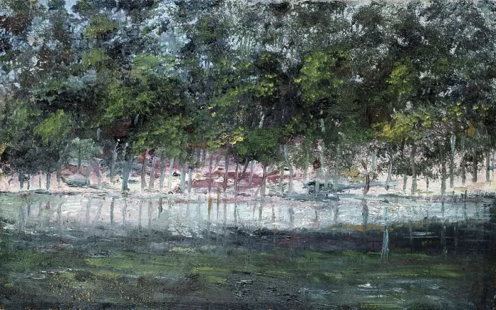 Framed Print : Las Fuentes de Tialpan Joaquin Clausell (1866-1935 Mexican)