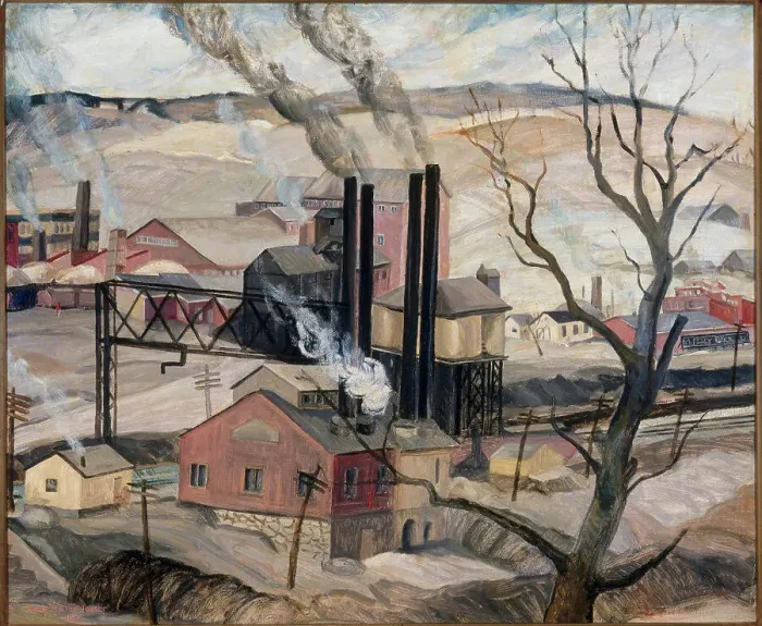 Framed Print : Latrobe Landscape 1937 Mary Martha Himler Oil On Canvas Steidle Collection