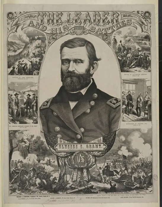 Framed Print : The leader and his battles - Ulysses S Framed Print : The leader and his battles - Ulysses S