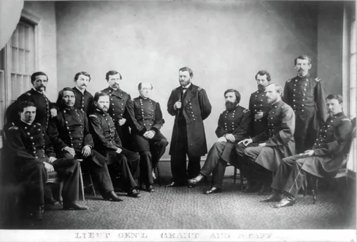 Framed Print : Lieut. Gen'l. Grant and staff. Title from item