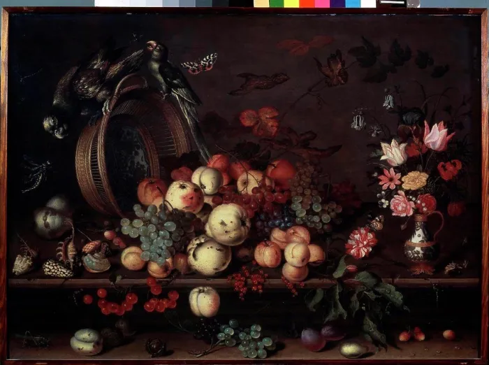 Framed Print : Still Life with Fruits by Balthasar van der Ast Framed Print : Still Life with Fruits by Balthasar van der Ast