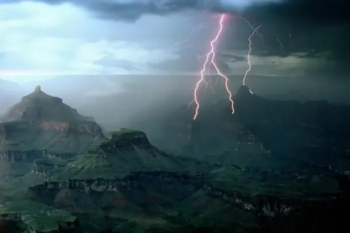 Framed Print : Lightning Strikes the Grand Canyon Framed Print : Lightning Strikes the Grand Canyon
