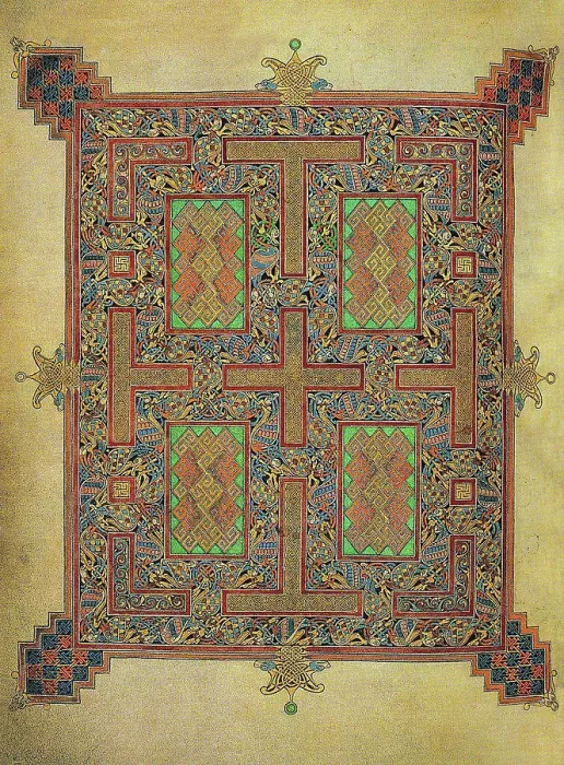 Framed Print : The Lindisfarne Gospels is an illuminated manuscript gospel book produced around the year 700 CE in a monastery Framed Print : The Lindisfarne Gospels is an illuminated manuscript gospel book produced around the year 700 CE in a monastery