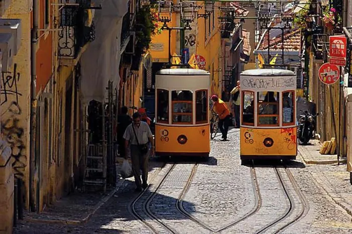 Framed Print : Lisbon, Elevador da Bica (Bica cable car), Bairro Alto, Rua da Bica de Duarte Belo, Portugal, Europe Framed Print : Lisbon, Elevador da Bica (Bica cable car), Bairro Alto, Rua da Bica de Duarte Belo, Portugal, Europe