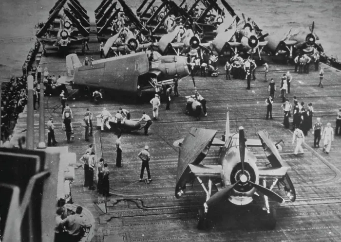 Framed Print : Loading U.S. Torpedo Bombers For Strike Against Japanese -- Torpedoes are loaded aboard an Avenger bomber Framed Print : Loading U.S. Torpedo Bombers For Strike Against Japanese -- Torpedoes are loaded aboard an Avenger bomber