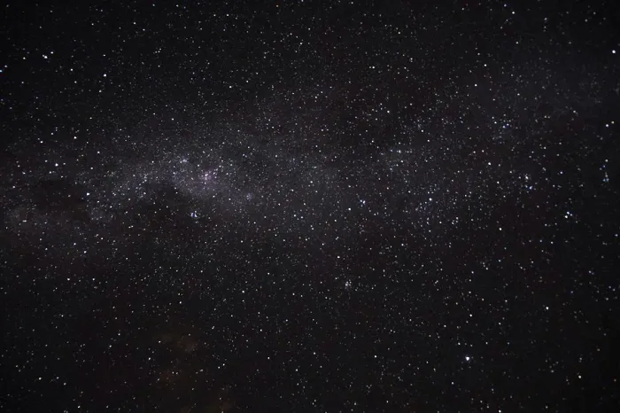 Framed Print : a long exposure of the dark sky with the stars