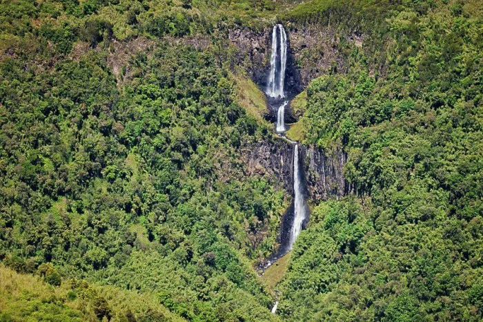 Framed Print : The longest waterfalls in Kenya are the Karuru Falls in the Aberdare National Park