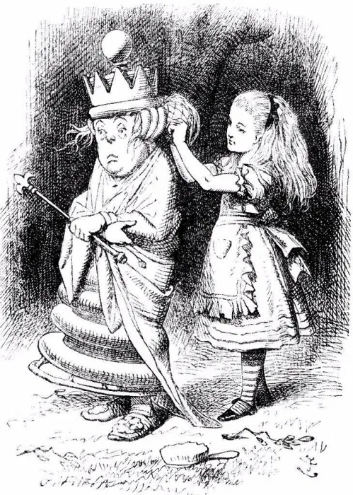 Framed Print : Through the Looking-Glass by Sir John Tenniel, woodcut, 1871, 1820-1914, Russia, Moscow, Russian State Library