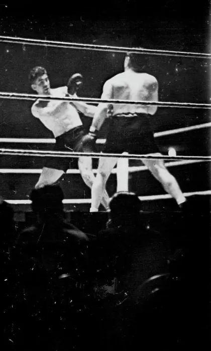 Framed Print : Loughran Beats Strickland At Wembley -- An incident during the fight between Tommy Loughran of America
