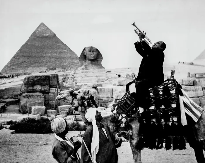 Framed Print : Louis armstrong, egypt 1961